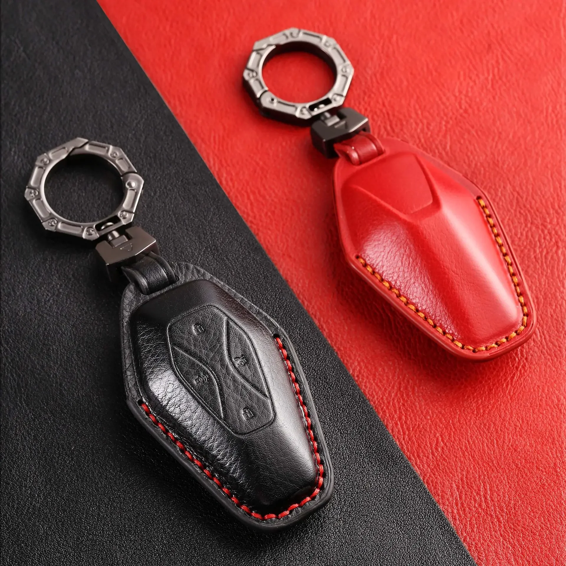 1pc Car Smart Remote Key Case Full Cover Protection Shell For Arcfox Alpha-S Alpha-T AS AT GT ECF ARCFOX-7 Auto Keychain