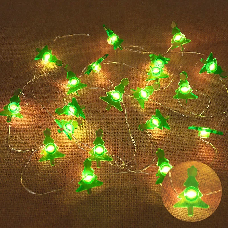 2M Santa Claus Snowflake LED Light String Christmas Decoration Xmas Tree Ornament Navidad Gift