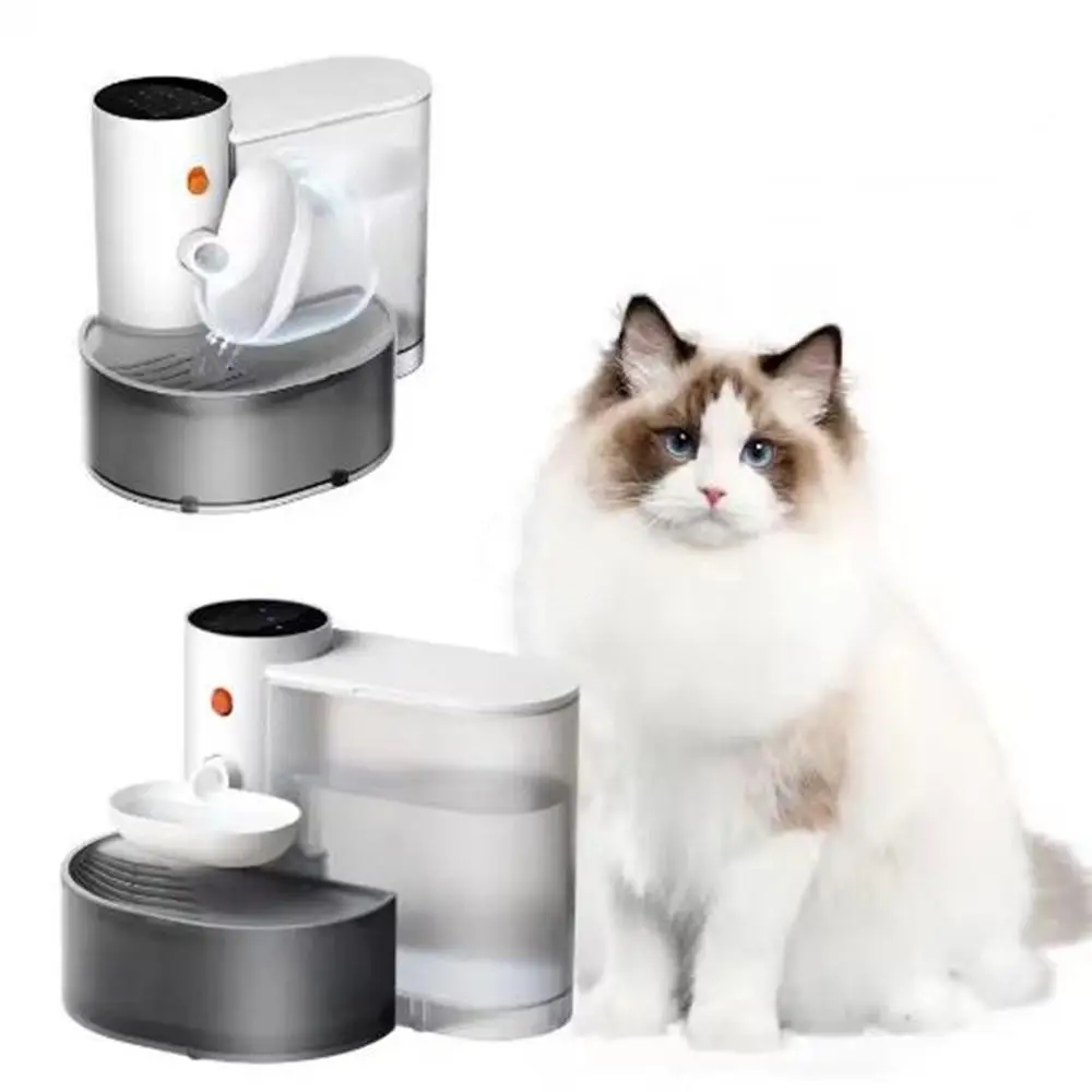 

3L Smart Pet Water Fountain Rechargeable Non Plug Cat Drinking Fountain Separate Tank Large Capacity Pet Drinking Dispenser
