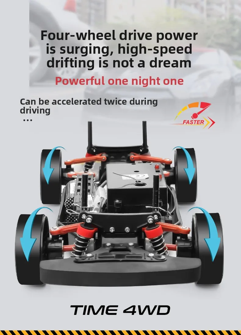 Wltoys 70KM/H High-speed RC Car  Four-wheel Drive Off-road Drift 1:10 Professional Racing Car  40KM/H Boy's Toy birthday gift