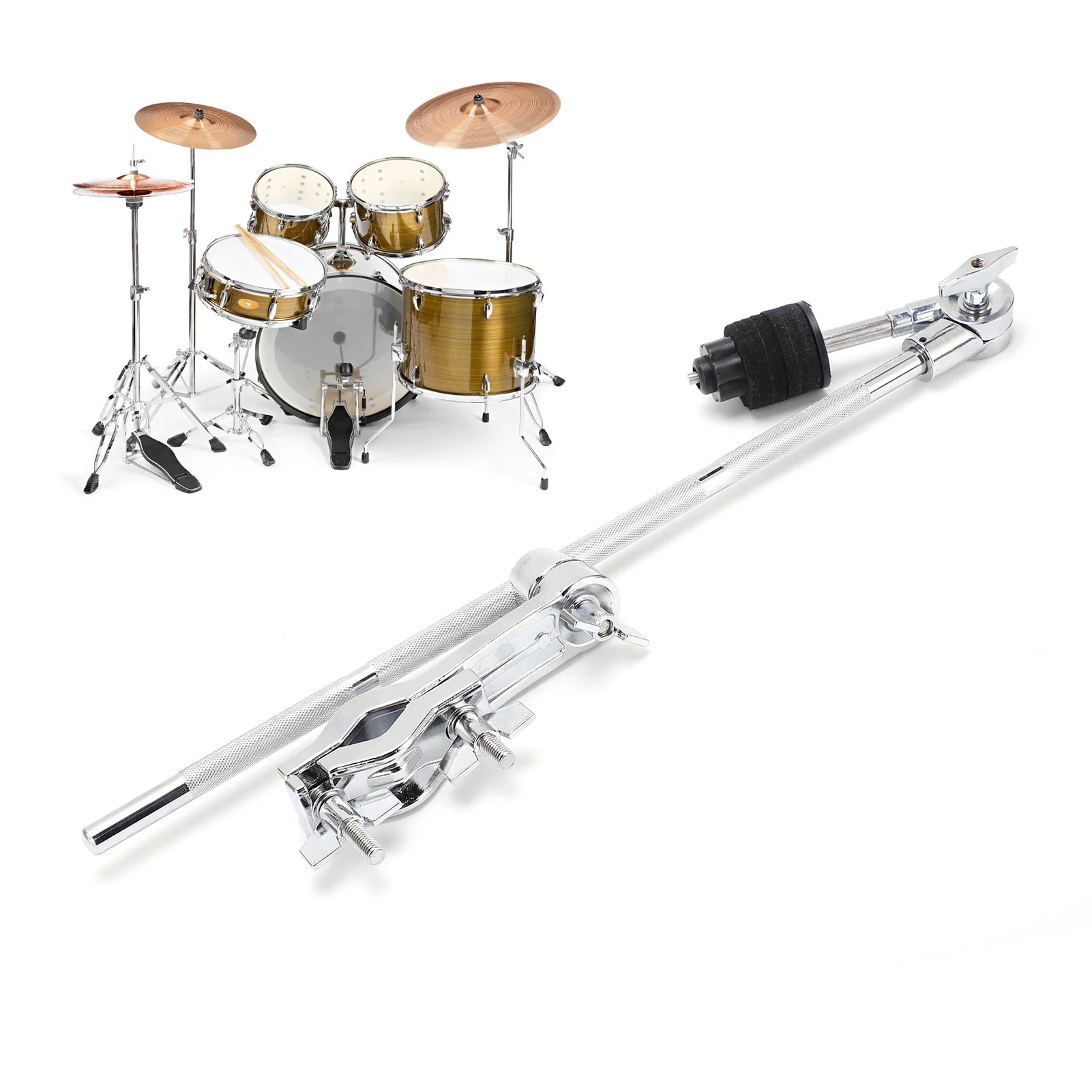 

Держатель тарелки Удлинительные зажимы для барабанной установки Регулируемые с фетровой подушечкой Аксессуары для ударных инструментов Удлинительные зажимы для барабанной стойки