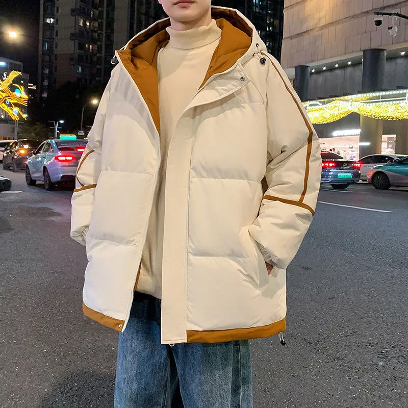 

Fashion Warm Hooded Cotton-Padded Jackets 2025 Winter Men's Outdoor Windproof Thicken Coats Daily Wear Loose WADDED Top Clothing