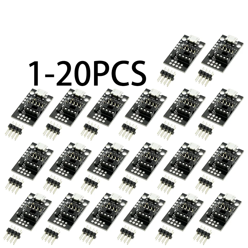 1-20PCS ATtiny13A/ATtiny25 /ATtiny45/ATtiny85 Pluggable Development Programming Bare Board