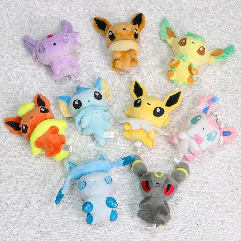 Eevee Evolution Plush Keychain Flareon‌ Vaporeon‌ Jolteon‌ Espeon‌ Umbreon‌ Leafeon‌ Glaceon‌ Sylveon‌ Mini Stuffed Pendant