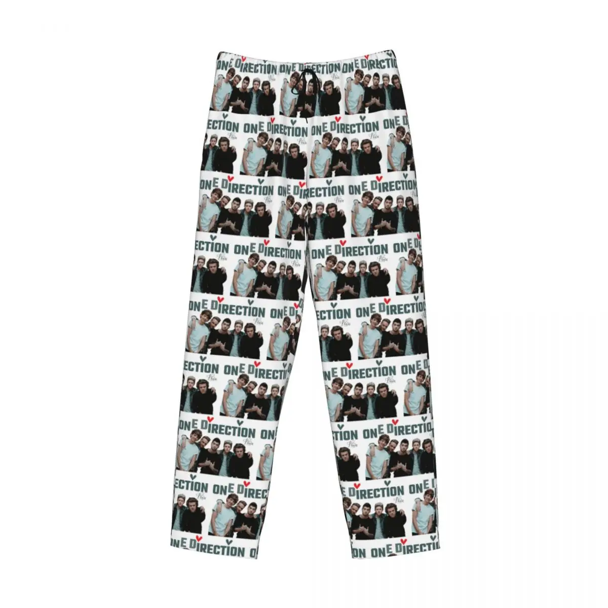 Custom One DIrection Love Pajama Pants Men Sleepwear Sleep Lounge Bottoms with Pockets