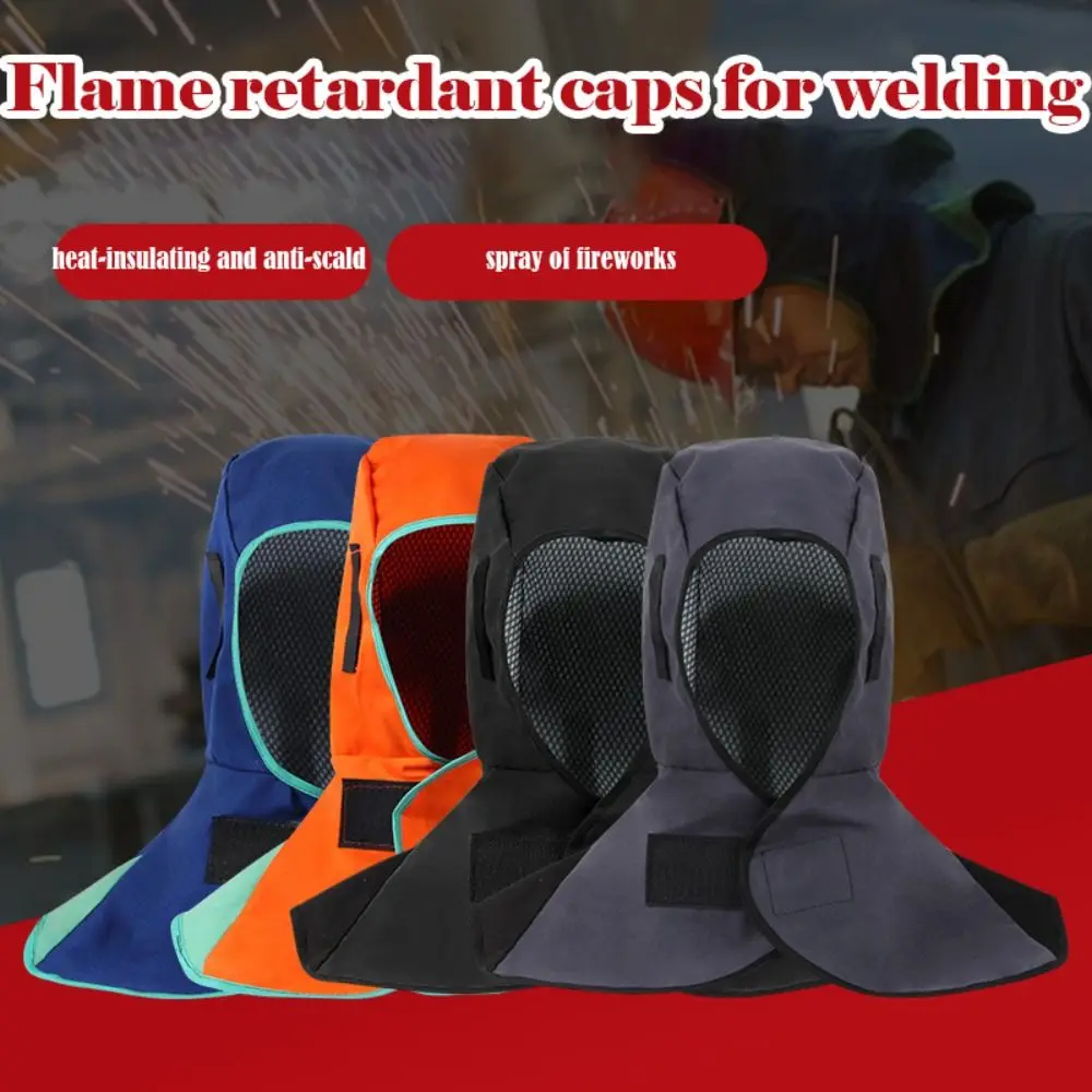 Washable Full Protective Welding Helmet Breathable Scald Proof Welding Neck Cover Dustproof Flame-retardant Flame Retardant Cap