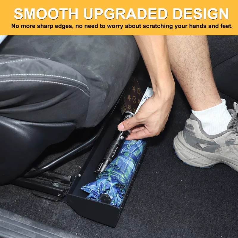 

Gao Ruying For Nissan JUKE 2011-2019 Aluminum Alloy Black Car Storage Basket Under the Passenger Seat Interior Car Accessories