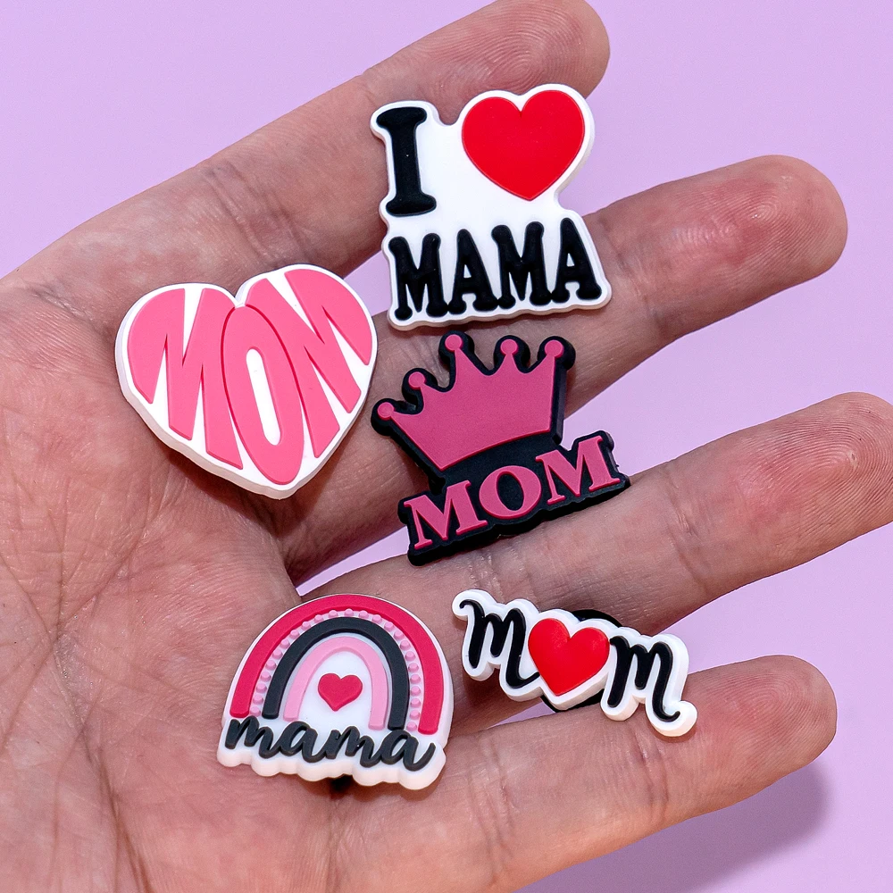 1pcs Mom's Day clog Shoe Charms Father Shoe Decorations Pins for Women Men Kids Girls Boys Favor Gifts Buckle Clips Accessories image 3