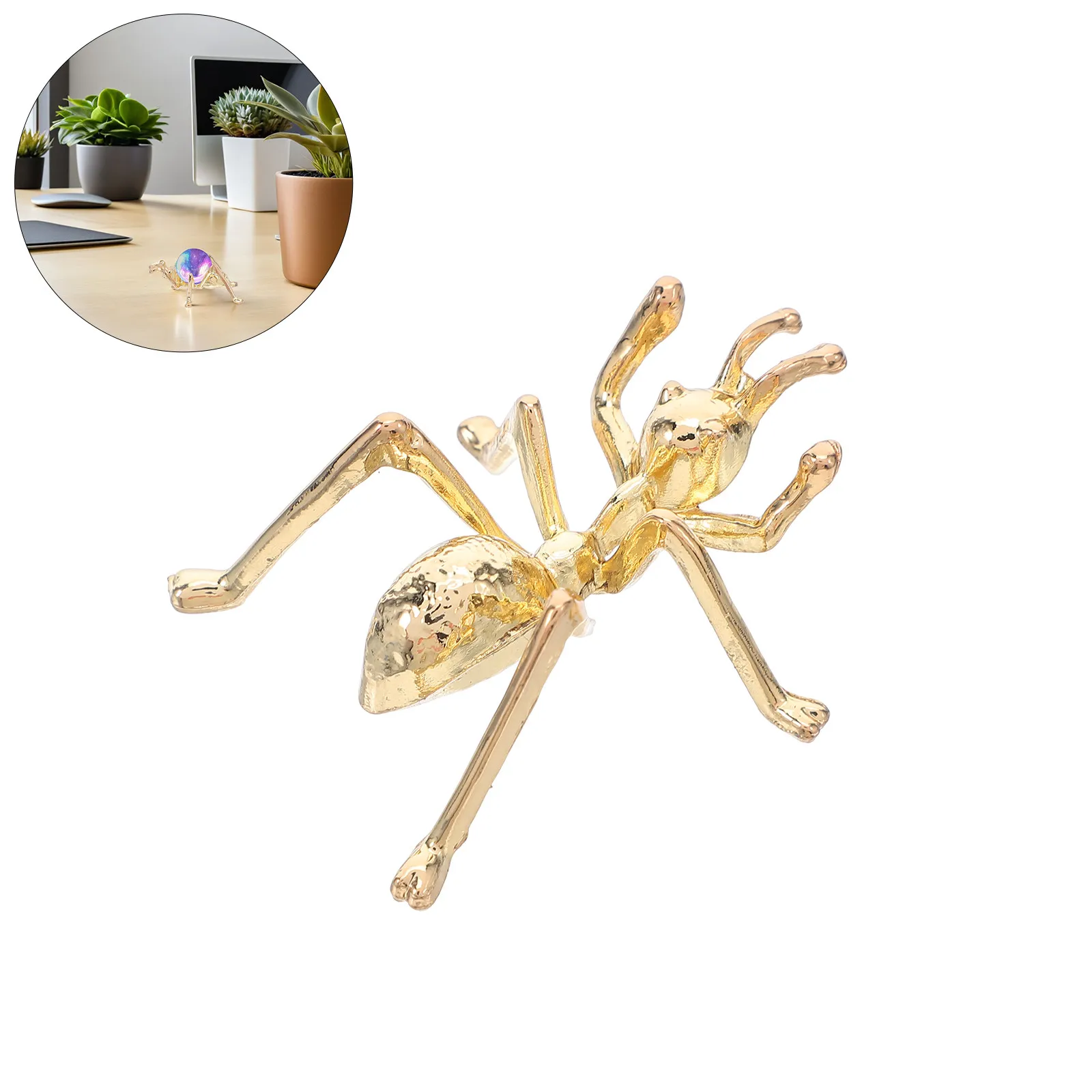 6Pcs Metal Crystal Sphere Stand with Ant Design Elegant Display Base for Glass Ball Globe Orb Mineral Collection Home Office