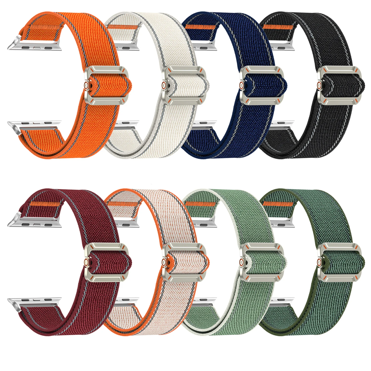 Nylon-Schlaufenarmband für Apple Watch Band 46mm 42mm 45mm 44mm 40mm 41mm 49mm Armband für IWatch Series 11 10 9 8 7 6 SE 5 Ultra 2/3