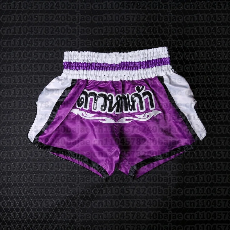 Muay Thai Shorts für Herren, Damen und Kinder, Rosa, Boxtraining, Kickboxen, Atmungsaktive MMA-Shorts, Kampfsport-Bekleidung – Detail 15