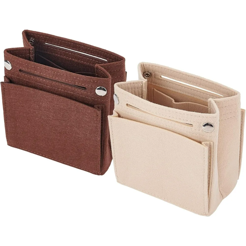 2 Colors Purse Felt Insert Organizer Small Handbag Felt Organizer Tote Bag Divider Pocket Inside Bag in Bag Organizer Pochette