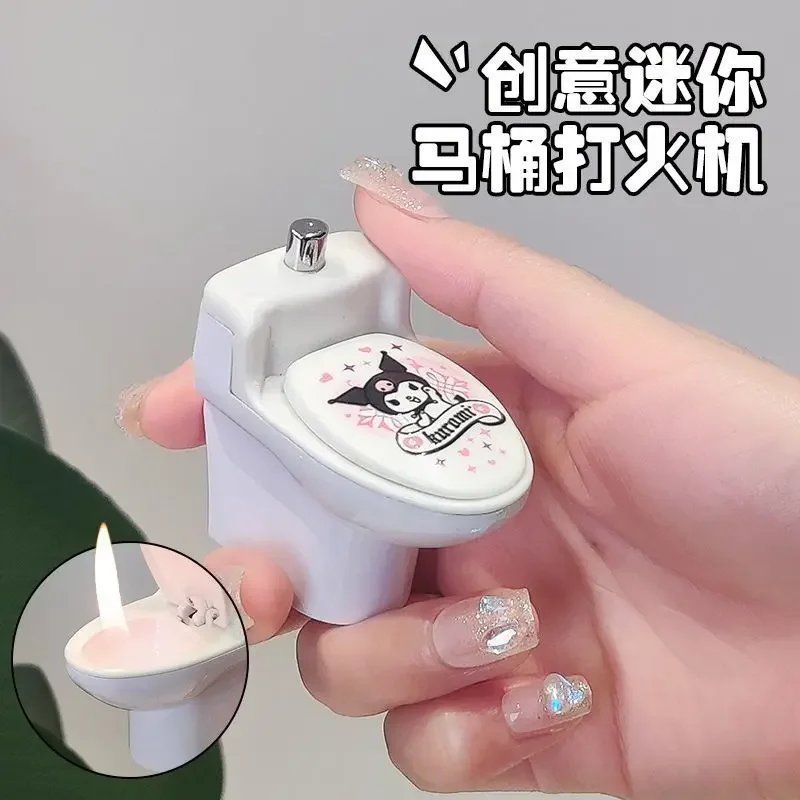 

Wholesale Sanrio Mini Toilet Lighter Flush Toilet INS Kulomi Toilet Lighter Gas Gift Bar KTV Creative Personality Birthday Gift