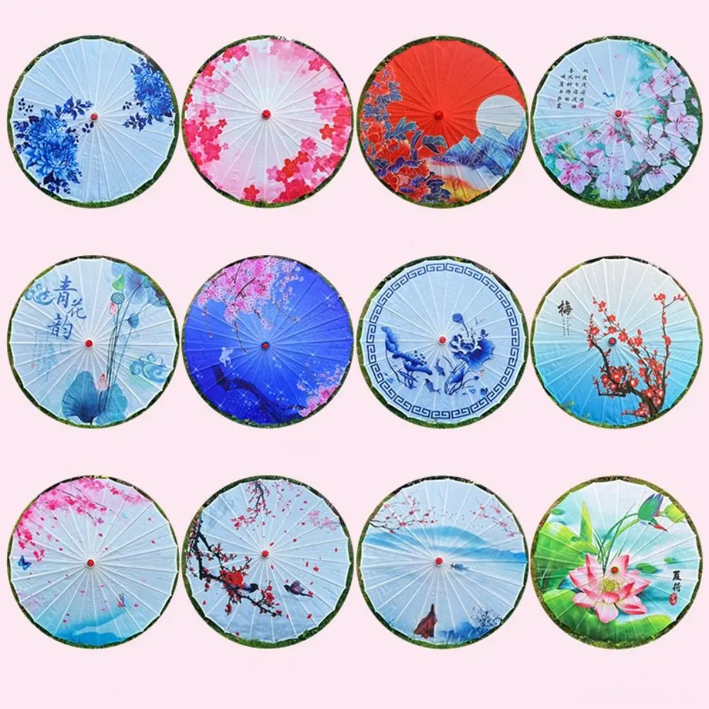 56cm Umbrella Fan Silk Cloth 10 Colors Prop Dance Umbrella Chinese Antique Style Classical Japan Style Umbrella