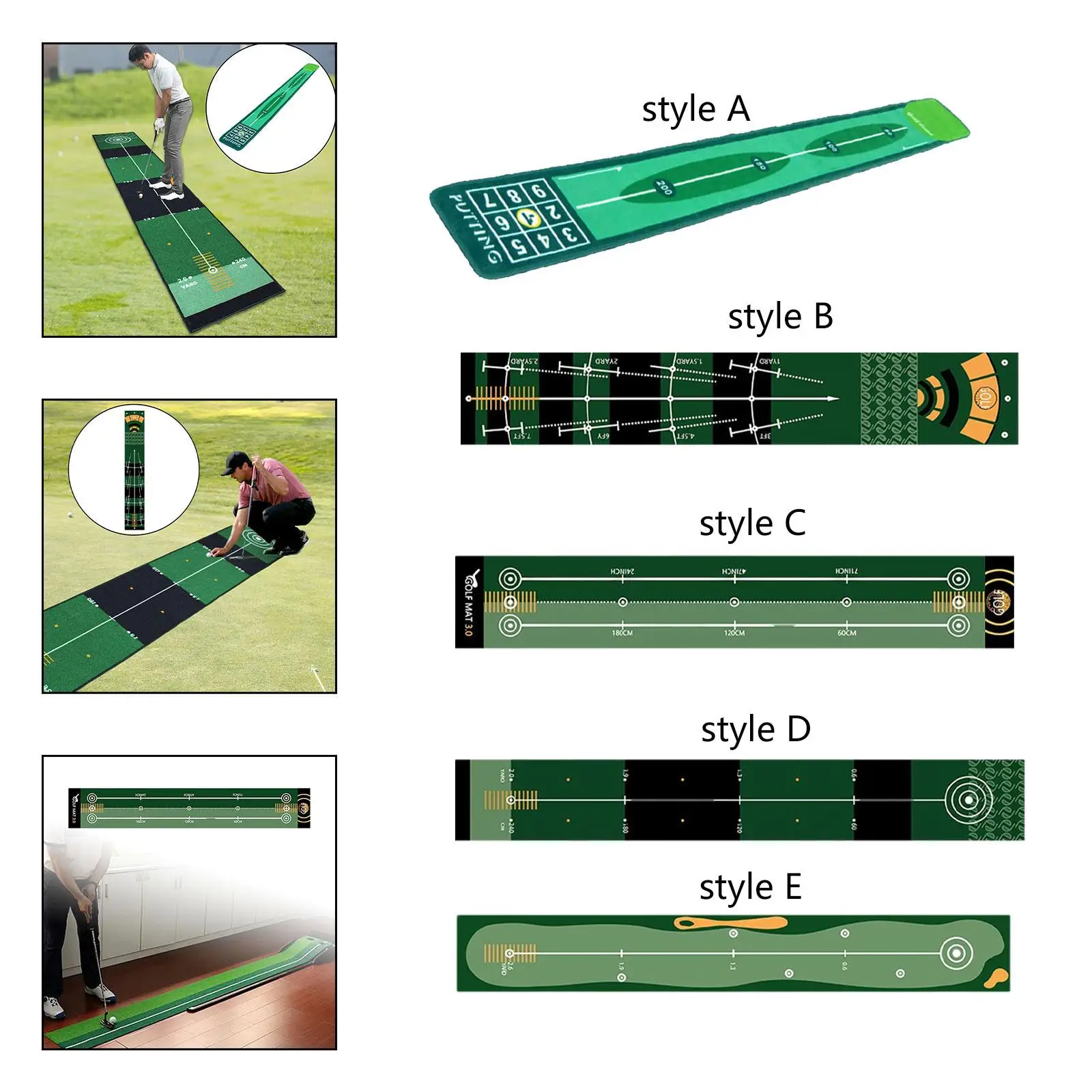 Golf-Putting-Matte, Golfzubehör, Putter-Trainer für Garten, Büro, Zuhause