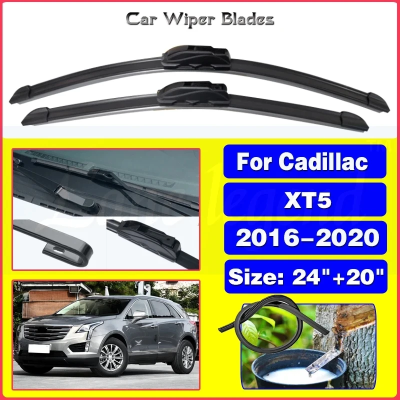 

Car Wiper For Cadillac XT5 2016 2017 2018 2019 2020 Windshield Windscreen Front Window Wiper Blades Accessories 24"+20"