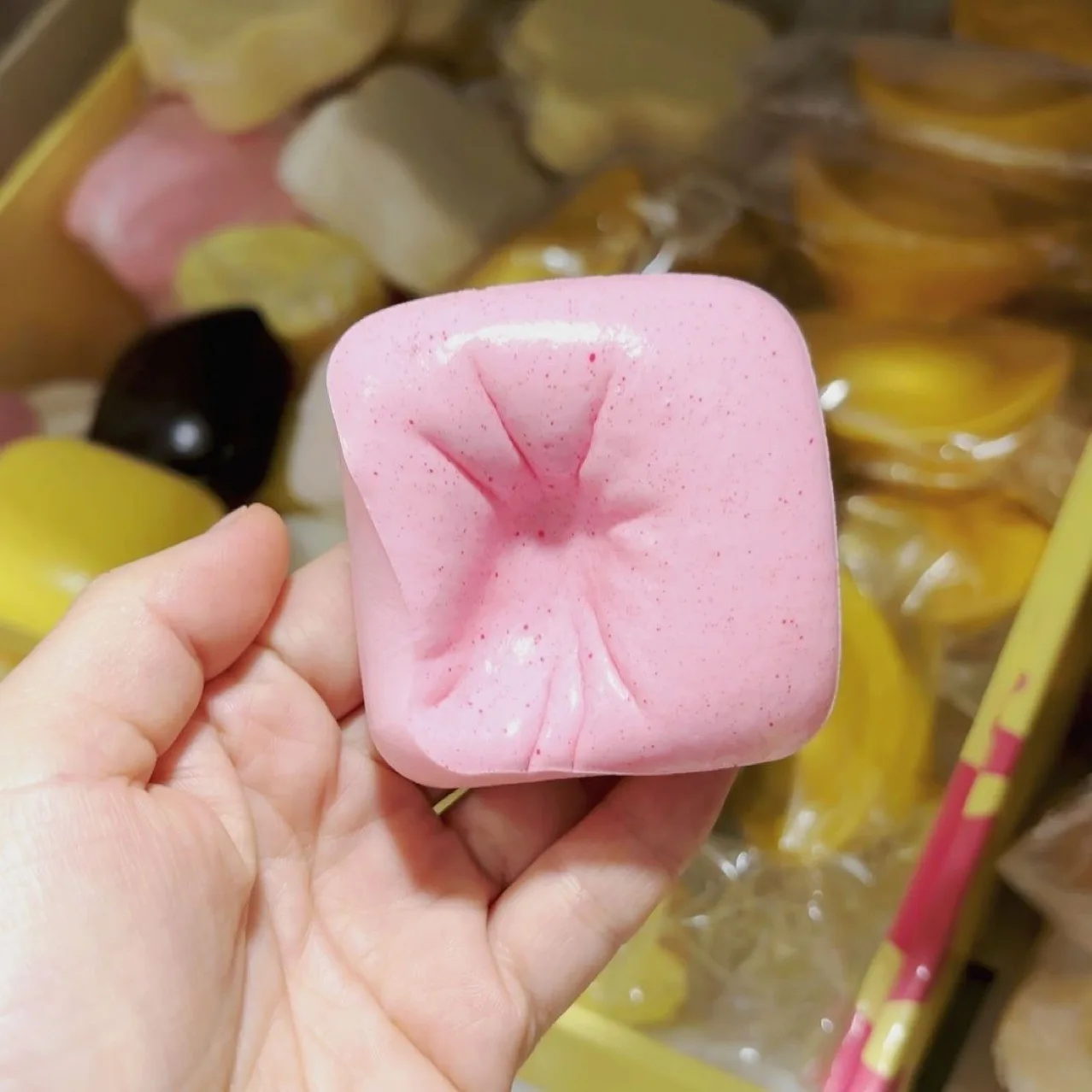 Squishy Simulated Square Bread Squeeze Toy Stress Relief Slow Rising Small Toast Sensory Fidget Toys for Anxiety ADHD Adult