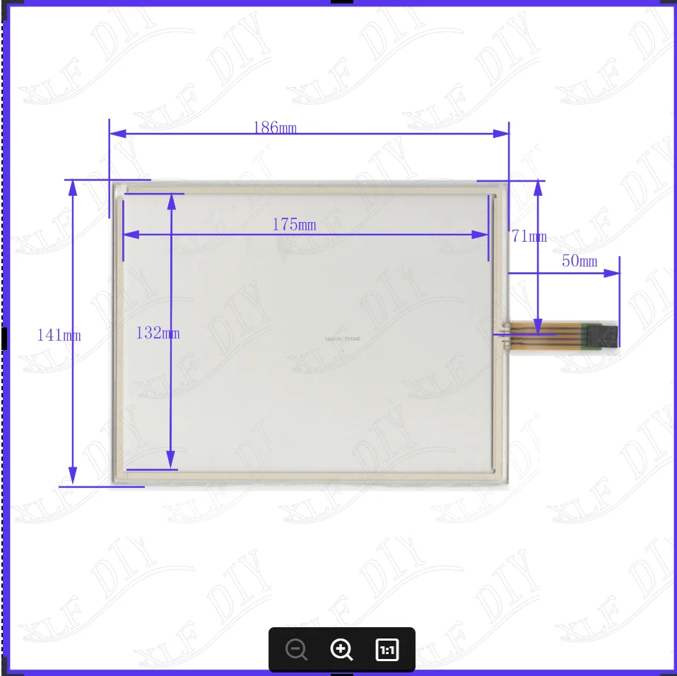 

ZhiYuSun 186*141 New 7Inch Touch Screen 186mm*141mmcompatible for 10.4 GPS GLASS Industrial control universal screen for tble