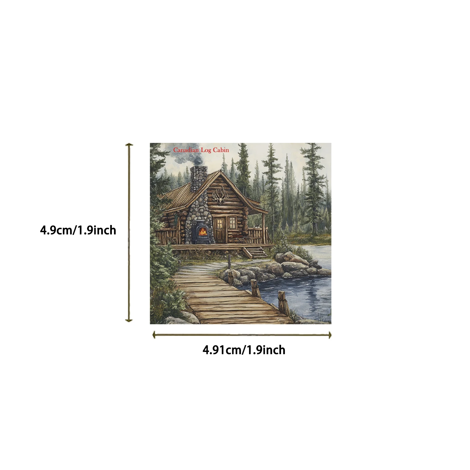 50 pezzi di ambra Haven Village Wall Art adesivi impermeabili scuola per scrapbook journaling laptop paraurti skateboard bottiglia d'acqua