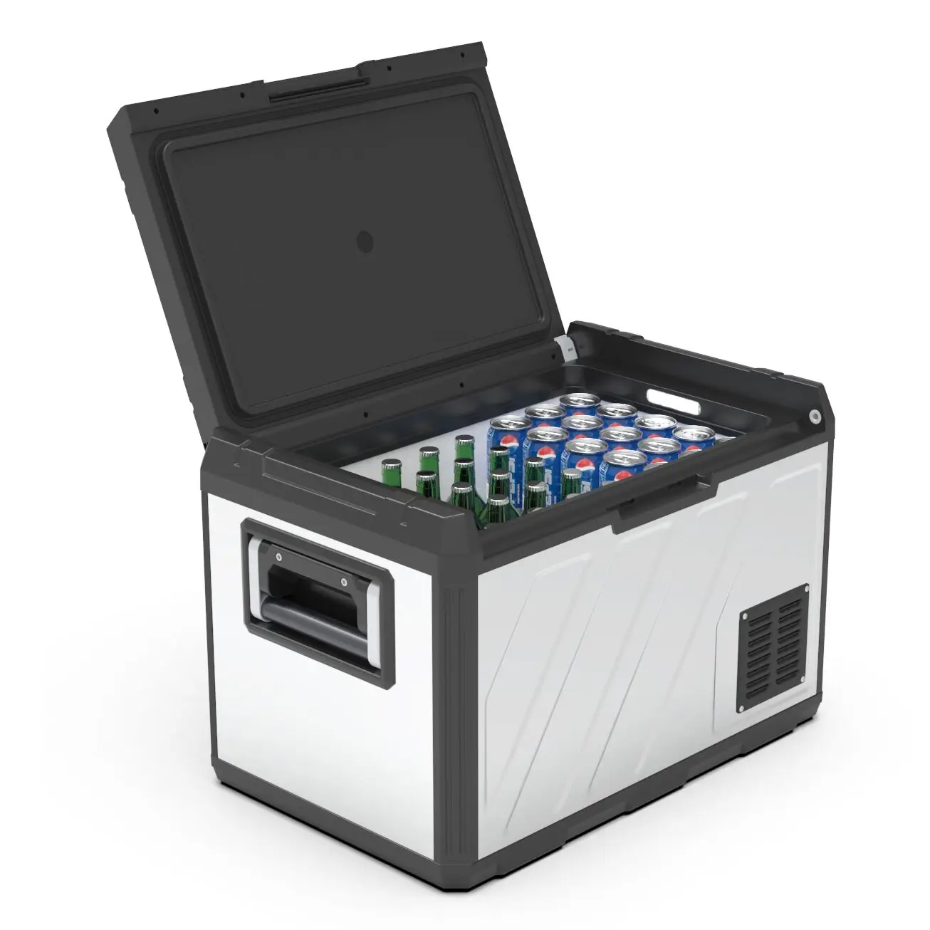 DC 12V 24V Auto Kühlschrank Kühlschrank Camping Kühlschrank Gefrierschrank Kühler Metall Kühlschrank U50 für Wohnwagen