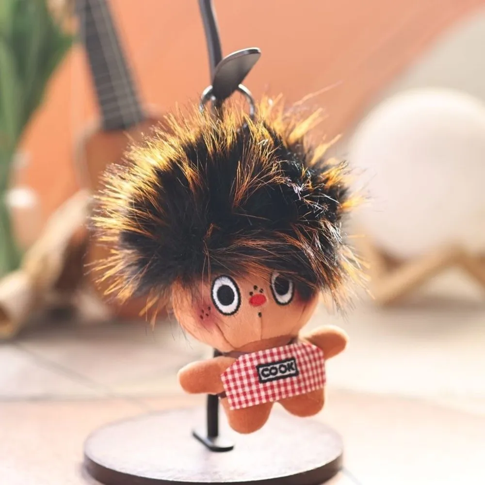 New 15cm Plu Keychain Explosion Head Cute Design Animal Ape Keychain Ugly Style Novelty Cartoon Series Keychain Gift