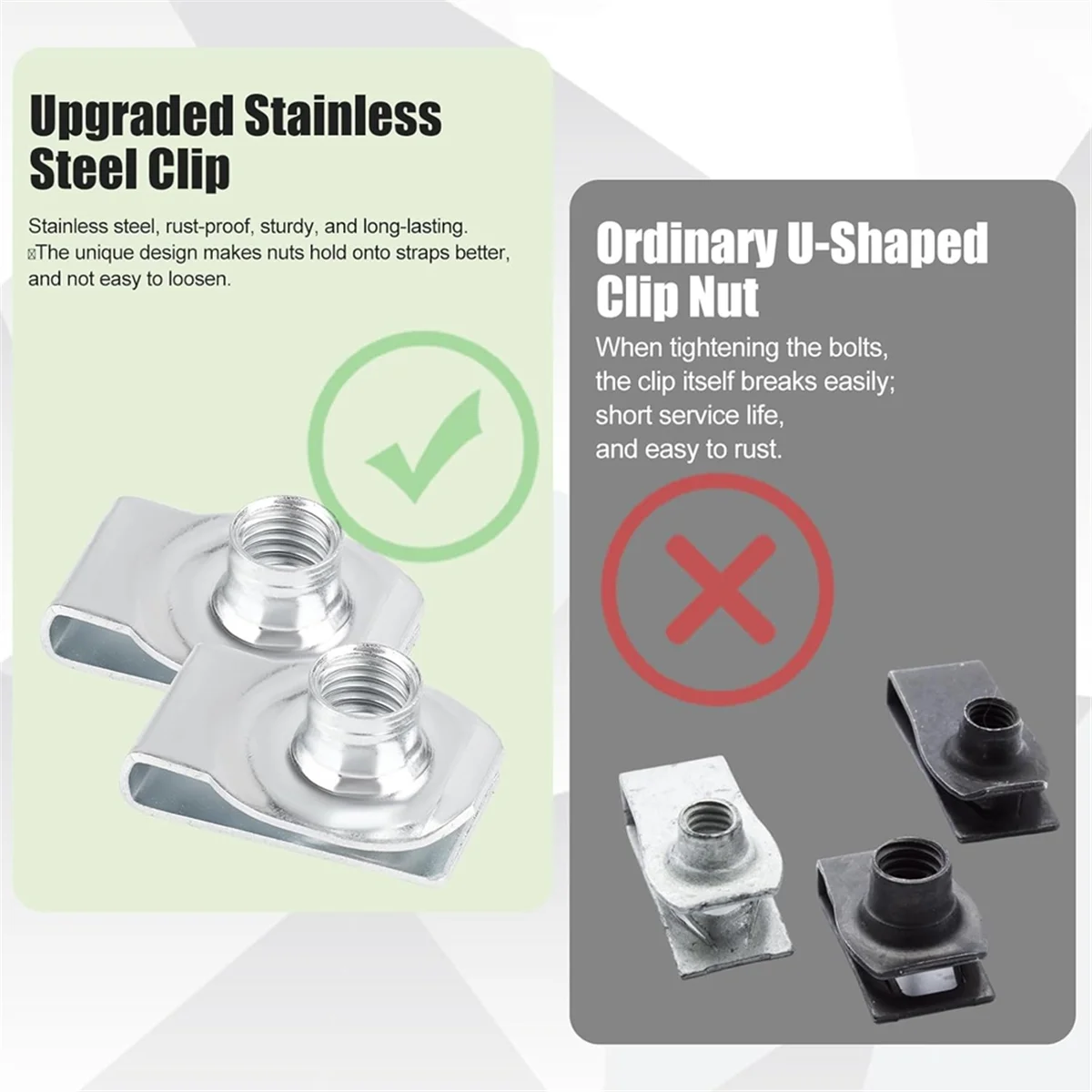 A002 4Sets Fuel Tank Strap Bolts, Stainless Steel Fuel Tank Strap Hardware Replacement Kit for 1999-2021 Select