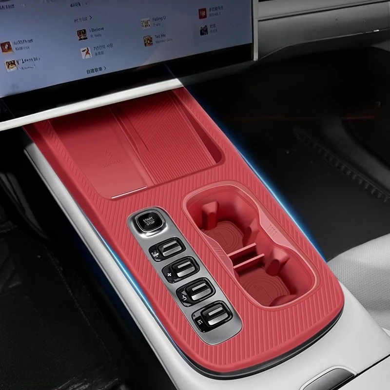 Storage Cup Slot Protective Pad Accessories Tools For Xiaomi SU7 Water Cup Cover Central Control Wireless Charging Silicone Pad