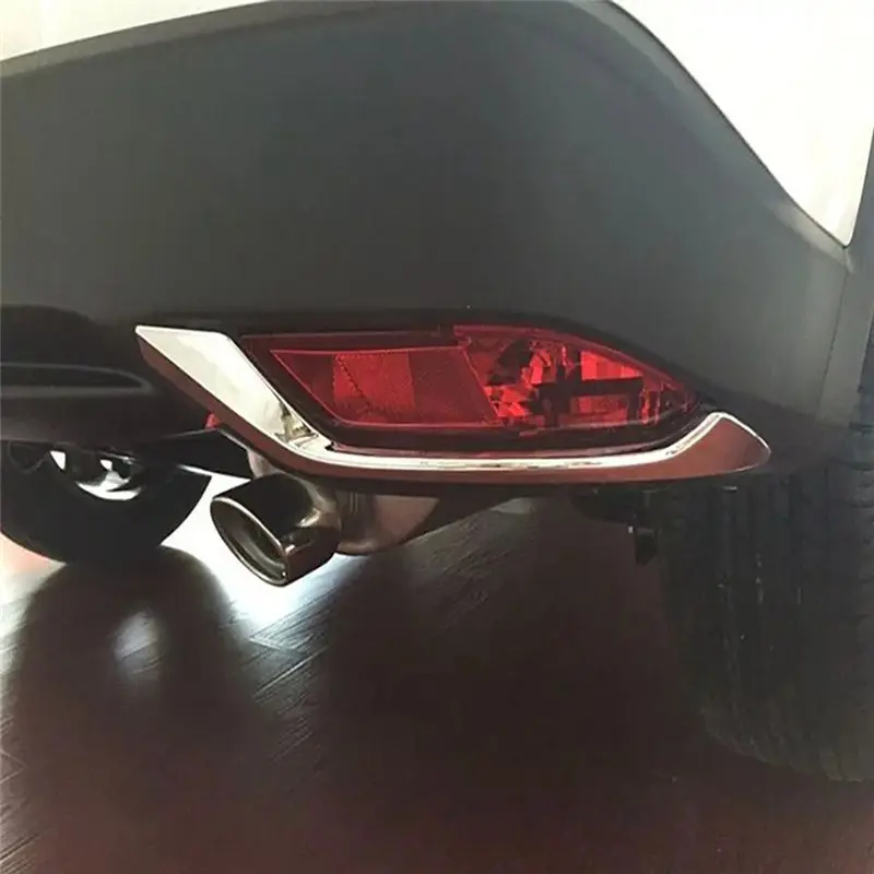 Compatible🔧Car Rear Fog Light Lamp Cover Trim Bezel Frame Molding for Honda HR-V HRV Vezel 2014-2019 Accessories 2PCS