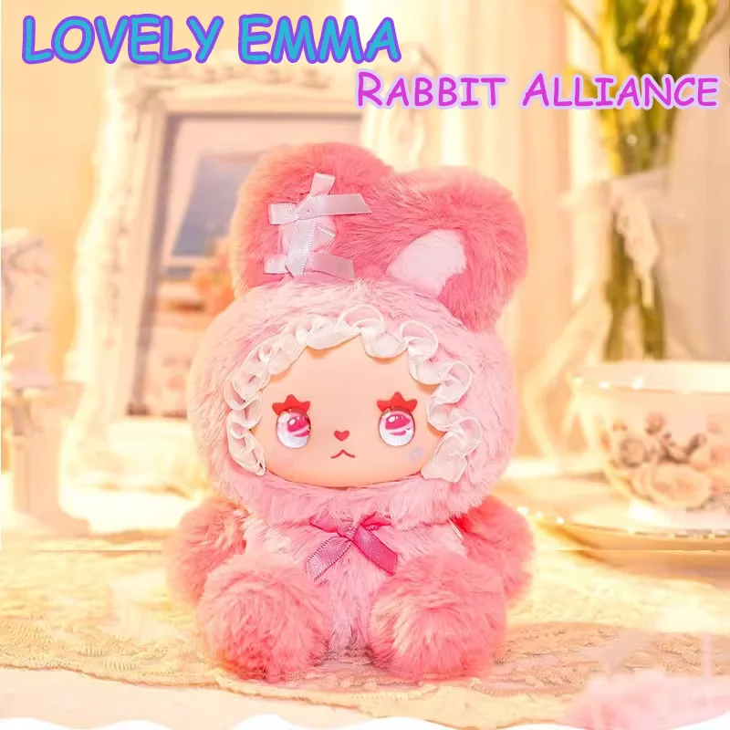 

LOVELY EMMA Rabbit Alliance Series Blind Box Vinyl Face Plush Doll Desktop Ornament Bedroom Decoration Handmade Birthday Gift