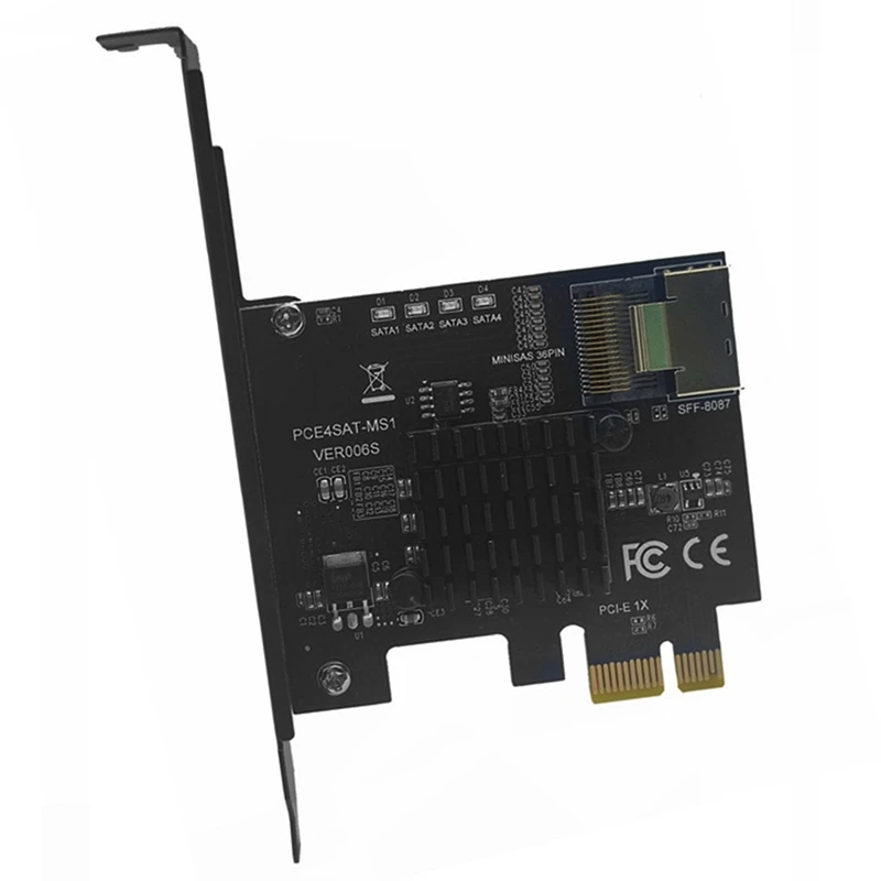 Pcie To SFF-8087 SATA3.0 Expansion Card Mini-SAS/SATA Hard Disk 9215 Adapter Card 36PIN Easy To Use