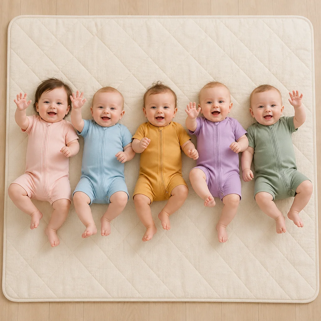 Basic Newborn Clothing Zip-Up Jumpsuit Solid Color Ribbed Bamboo Short Sleeve Bodysuit Breathable Summer Sleepwear Baby Rompers