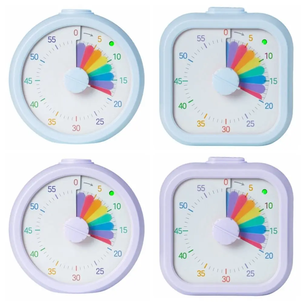 60 Minutes Visual Timer for Kids Rainbow Pattern Digital Display Digital Pomodoro Timer Silent Pause Function Countdown Timer