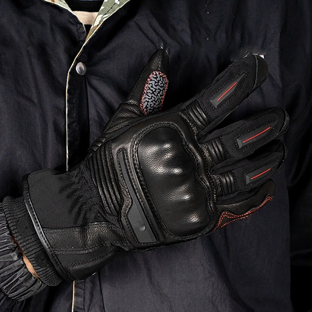 For Motorcycle M9 Winter Gloves Waterproof Touchscreen Warm Anti-Fall Sheepskin No-Drill Accesorios Moto