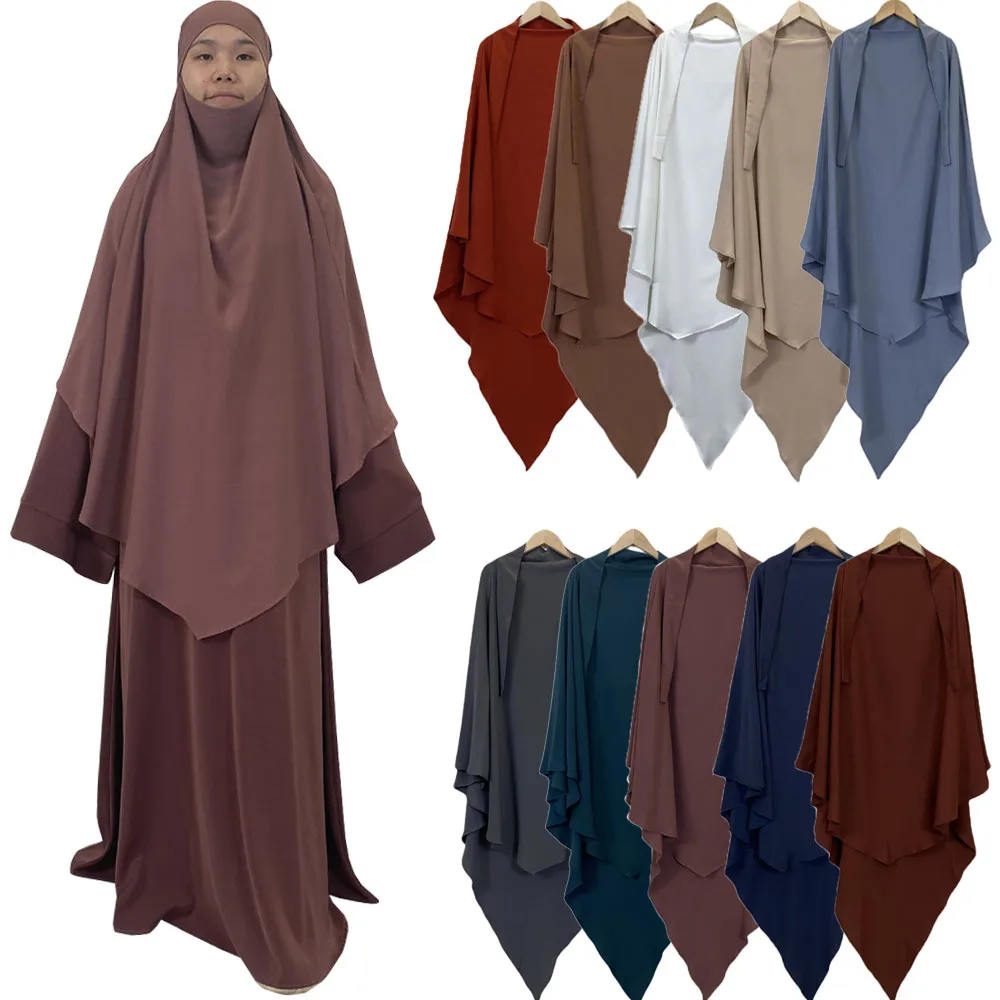 

Eid Ramadan Overhead Khimar Muslim Women Tops Long Hijab Prayer Garment Islamic Clothing Burqa Niqab Nikab Scarf Abayas Abaya