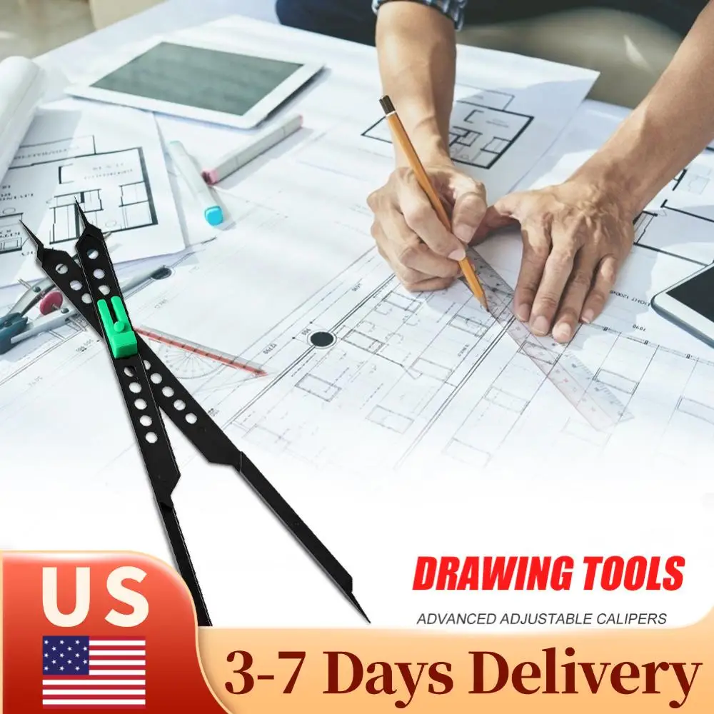 

Adjustable Scale Divider Drawing Tool for Artists Art Drawing Ruler Proportional 25.4cm Art Projector Drawing Ruler