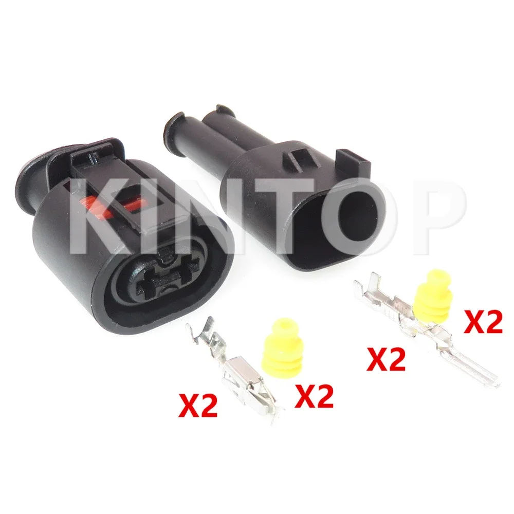 1 Set 2 Pins 6N0927997A Car Replacement Socket Parts 357973332 357973202 AC Assembly ABS Pump Front Wheel Sensor Wire Connector - Detail 1