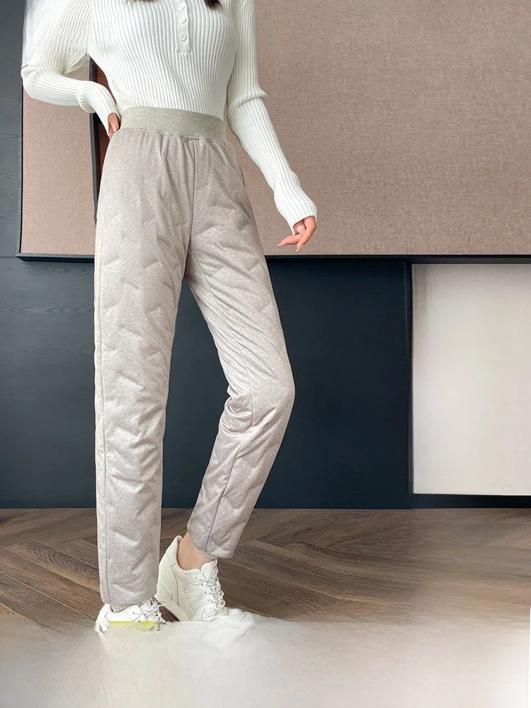 

Snow Flying Goose down Pants High Waist Women's Inner Wear Slimming Warmth Pencil Pants 2026 Summer New Style Elderly Suitable