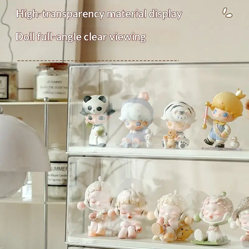 Hot Sale Acrylic Doll Collectible Display Case Transparent Toy Storage Box Stackable Dustproof Rack