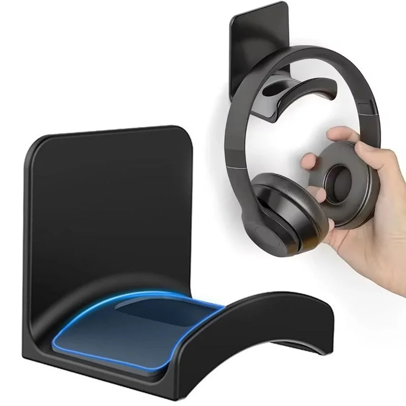 Universal Wall Mounted Headphone Bracket Gaming Controller Holder Headset Display Rack Under Desktop Hanger Hook For Earphones
