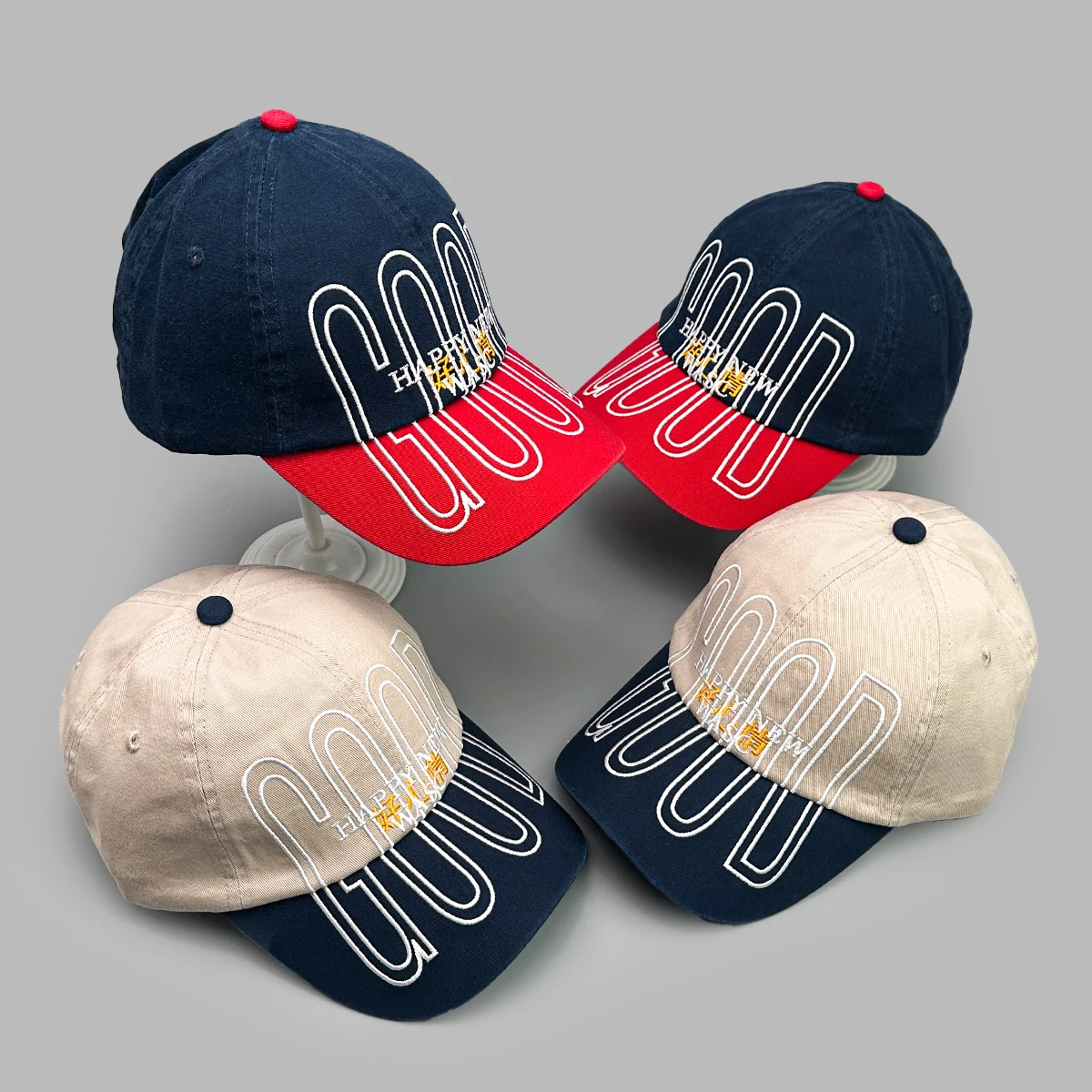 

College Style Letter Embroidery Baseball Hats New Unisex Korean Sunshade Color Block Versatile Niche Fashion Casual Peaked Caps