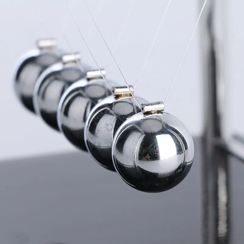 Newton Cradle Equilíbrio Bolas De Aço Escola Ensino Suprimentos Física Ciência Pêndulo Mesa Toy Presentes Decoração Para Casa