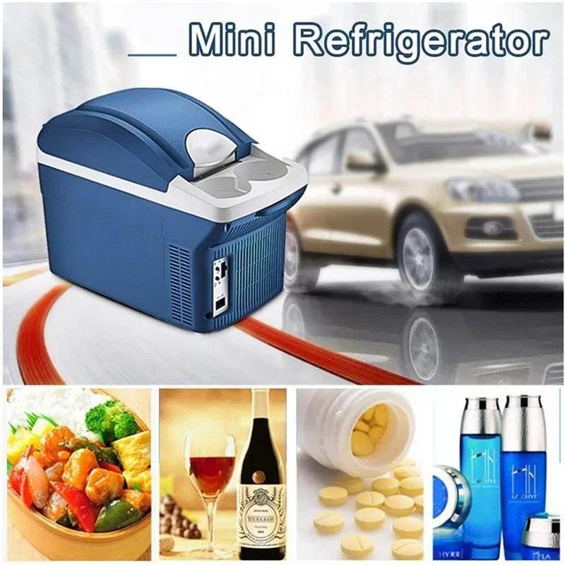 8L Car Refrigerator Mini Portable 12V Car Home Dual Use Small Fridge