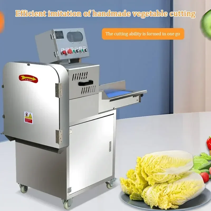 hot sales Restaurant Canteen Electric Vegetable Cutting Machine Automatic Vegetable Slicer Dicing Machine With Conveyor Belt