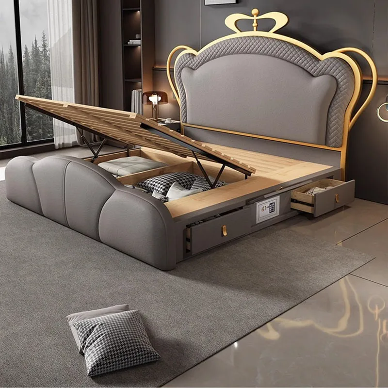 Girls Inflatable Massage Bed Human Dog Queen Luxury Simple Bedroom Modern Bed Princess Safe Letto Matrimoniale Unique Furniture
