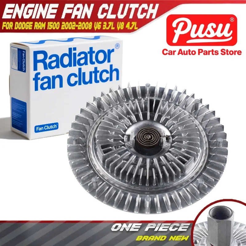 

PUSU Cooling Fan Clutch for Dodge Ram 1500 2002-2008 V6 3.7L V8 4.7L SOHC 52028789AE, 2748, 215137