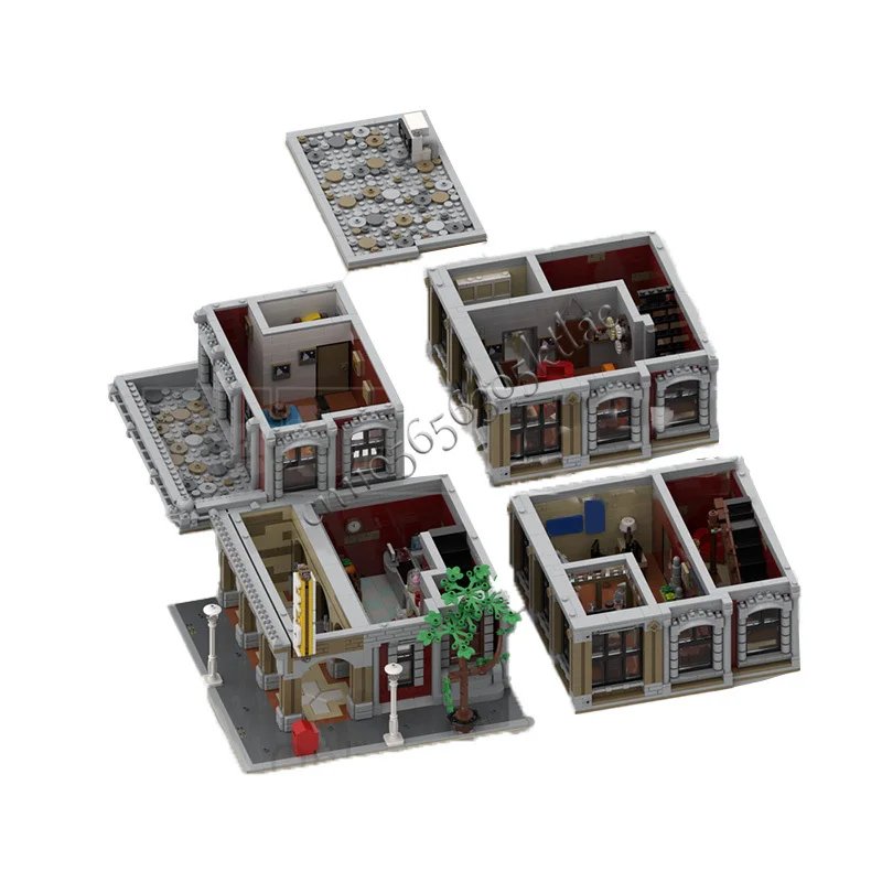 4253 PCS Haus Straße Gebäude Prime Ecke Architekten MOC Anpassen Modulare Baustein Kinder Kreative DIY Montage Spielzeug Geschenk