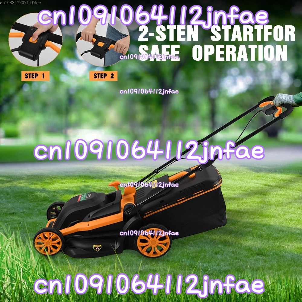 1600W 230V AC Cordless Lawn Mower, Lawn Cleaner, Blade Farm, Electric Lawn Mower with 35L Collection Bag