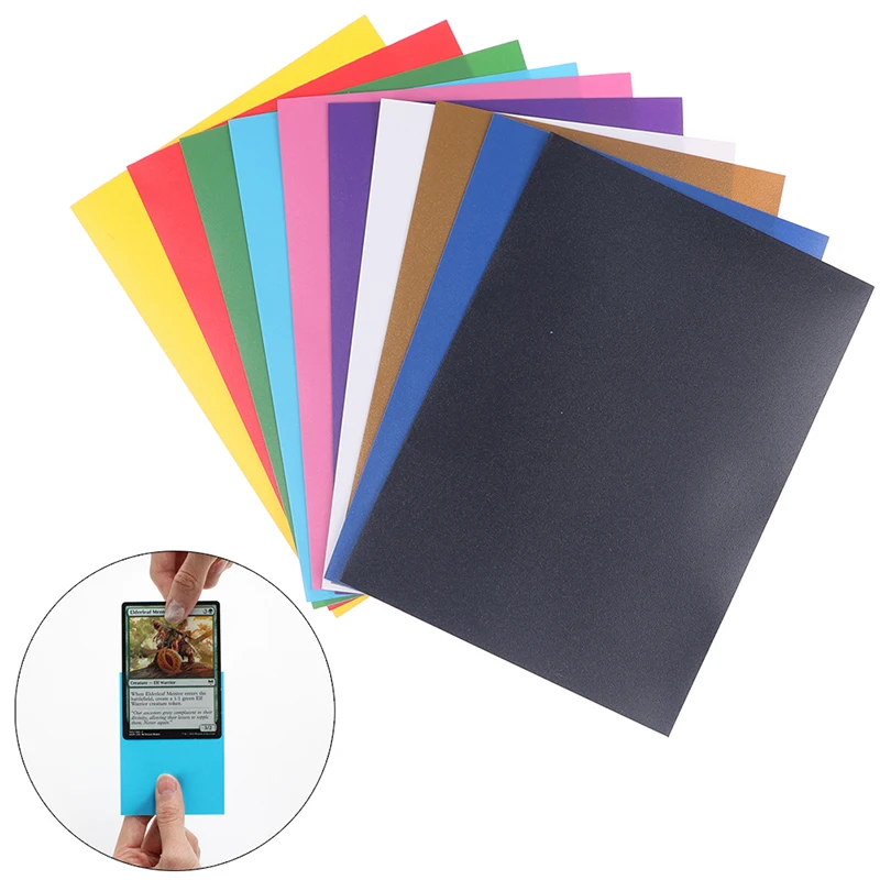 

100Pcs Matte Colorful Standard Size Card Sleeves TCG Trading Cards Protector Tarot Shield Board Game Card Cover 66x91mm