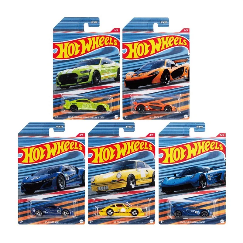 

Genuine Mattel Supercar Set 5PCS Hot Wheels Collect Toys Koenigsegg Cars for Kids Model Hotwheels Gifts Birthday 1/64 Porsche