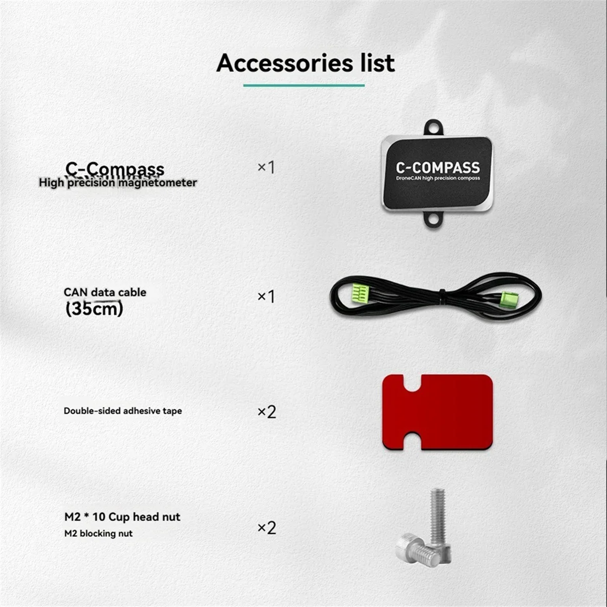 

【Срочная и оригинальная!】{Высокоточный магнитный компас DroneCan C-Compass RM3100, внешний компас с поддержкой APM/PX4 для Pixhawk и автопилота